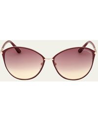 Tom Ford - Penelope Metal & Acetate Butterfly Sunglasses - Lyst