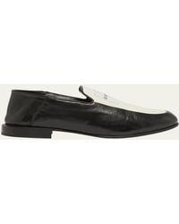 Givenchy - Label Leather And Canvas Loafers - Lyst