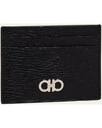 Ferragamo - Colorblock Leather Card Holder W/ Money Clip - Lyst
