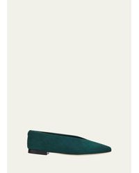 Jimmy Choo - Margot Suede Ballerina Flats - Lyst