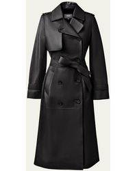 Mackage - Gael Belted Leather Trench Coat - Lyst