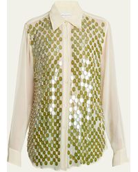 Dries Van Noten - Chowy Embellished Button-front Shirt - Lyst