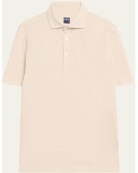 Fedeli - Linen-cotton Pique Polo Shirt - Lyst