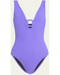 Karla Colletto - Juni V-neck Silent Underwire One-piece Swimsuit - Lyst