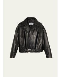 Loewe - Lambskin Biker Jacket - Lyst