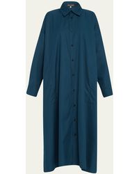 Eskandar - Wide A-line Shirt Dress With Collar - Lyst