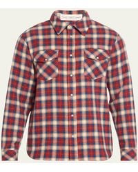 God's True Cashmere - Plaid Cashmere Shirt With Moonstone Snaps - Lyst