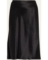 Vince - Satin Slip Midi Skirt - Lyst