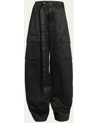 Sacai - Belted Wide-leg Cargo Trousers - Lyst