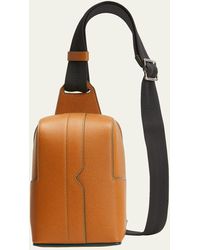 Valextra - V-line Leather One Shoulder Backpack - Lyst