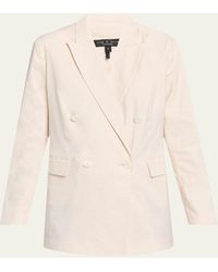 Rag & Bone - Emile Double-Breasted Linen Blazer - Lyst