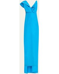Christopher John Rogers - Crushed Bust Trumpet Gown With Tie Back Detail - Lyst