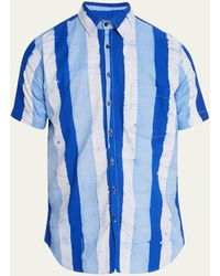 Studio 189 - Batik Broad Striped Sport Shirt - Lyst