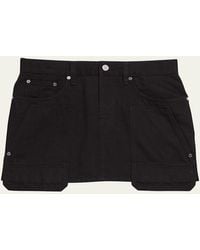 Helmut Lang - Mini Denim Carpenter Skirt - Lyst
