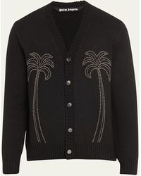 Palm Angels - Studded Palm Outline Cardigan - Lyst