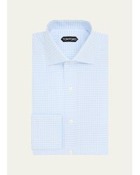 Tom Ford - Gingham Check Cotton Dress Shirt - Lyst