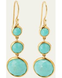 Ippolita - 18k Lollipop® Three-stone Drop Earrings In Turquoise - Lyst