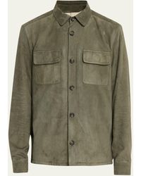 Loro Piana - Solid Suede Overshirt - Lyst
