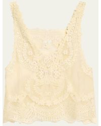 Zimmermann - Natura Lace Patch Tank Top - Lyst