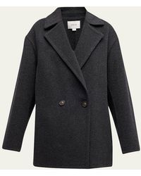 Vince - Double-breasted Wool-blend Car Coat - Lyst