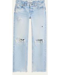 Moussy - Odessa Straight Low-Rise Jeans - Lyst