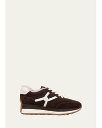 Veronica Beard - Valentina Suede Shearling Retro Sneakers - Lyst