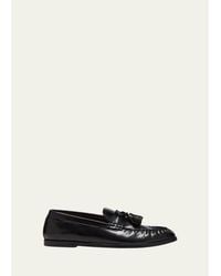 The Row - Calfskin Tassel Boyfriend Loafers - Lyst