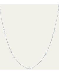64 Facets - 18k White Gold Diamond Station Necklace - Lyst
