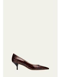 Stuart Weitzman - Stuart Power Tortoise Leather Pumps - Lyst