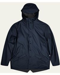 Rains - Snap-front Hooded Jacket - Lyst