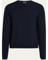Giorgio Armani - Chevron Knit Crewneck Sweater - Lyst
