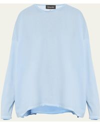 Eskandar - Long Sleeve Double Edge Scoop Neck Shirt (mid Plus Length) - Lyst