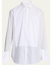 Brioni - Pleated Poplin French-cuff Dress Shirt - Lyst