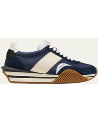 Tom Ford - Techno Canvas And Suede 'james' Sneakers - Lyst