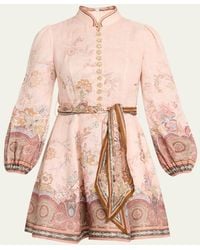 Zimmermann - Alchemy Button Mini Dress - Lyst