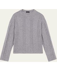 Theory - Wool And Cashmere Rib-knit Sweater - Lyst