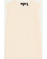 Theory - Regal Merino Wool Crewneck Shell Top - Lyst