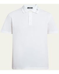 Versace - Medusa-Collar Pique Polo Shirt - Lyst