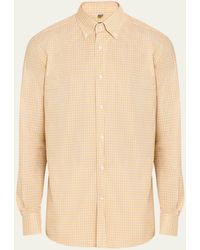 Bergdorf Goodman - Cotton Micro-check Sport Shirt - Lyst