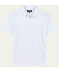 Vilebrequin - Pyramid Linen Polo Shirt - Lyst