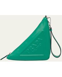 Prada - Grace Triangle Leather Pouch - Lyst