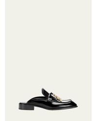 Loewe - Edge Leather Loafer Mules - Lyst