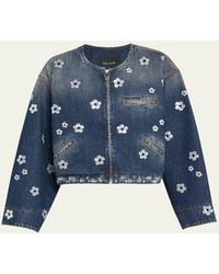 Marc Jacobs - Daisy Sequined Denim Crop Jacket - Lyst