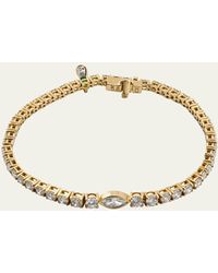 Monica Rich Kosann - 18k Yellow Gold Tennis Bracelet With Prong Set Diamonds - Lyst