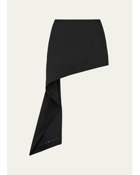 Loewe - Asymmetric Drape Mini Skirt - Lyst