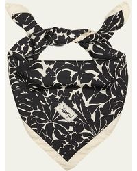 Saint Laurent - Carre Leopard-print Silk Scarf - Lyst