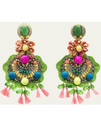Ranjana Khan - Multicolor Chandelier Earrings With Tassels - Lyst
