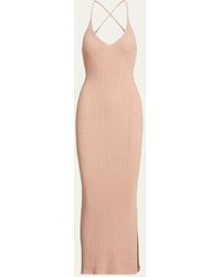 Ralph Lauren Collection - Ribbed Backless Cocktail Dress - Lyst