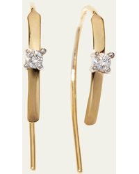 Lana Jewelry - Mini Flat Hooked On Hoop Earrings With Diamonds - Lyst