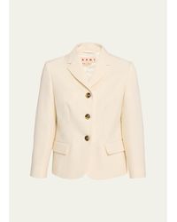 Marni - Double Wool Crepe Single-Breasted Blazer Jacket - Lyst